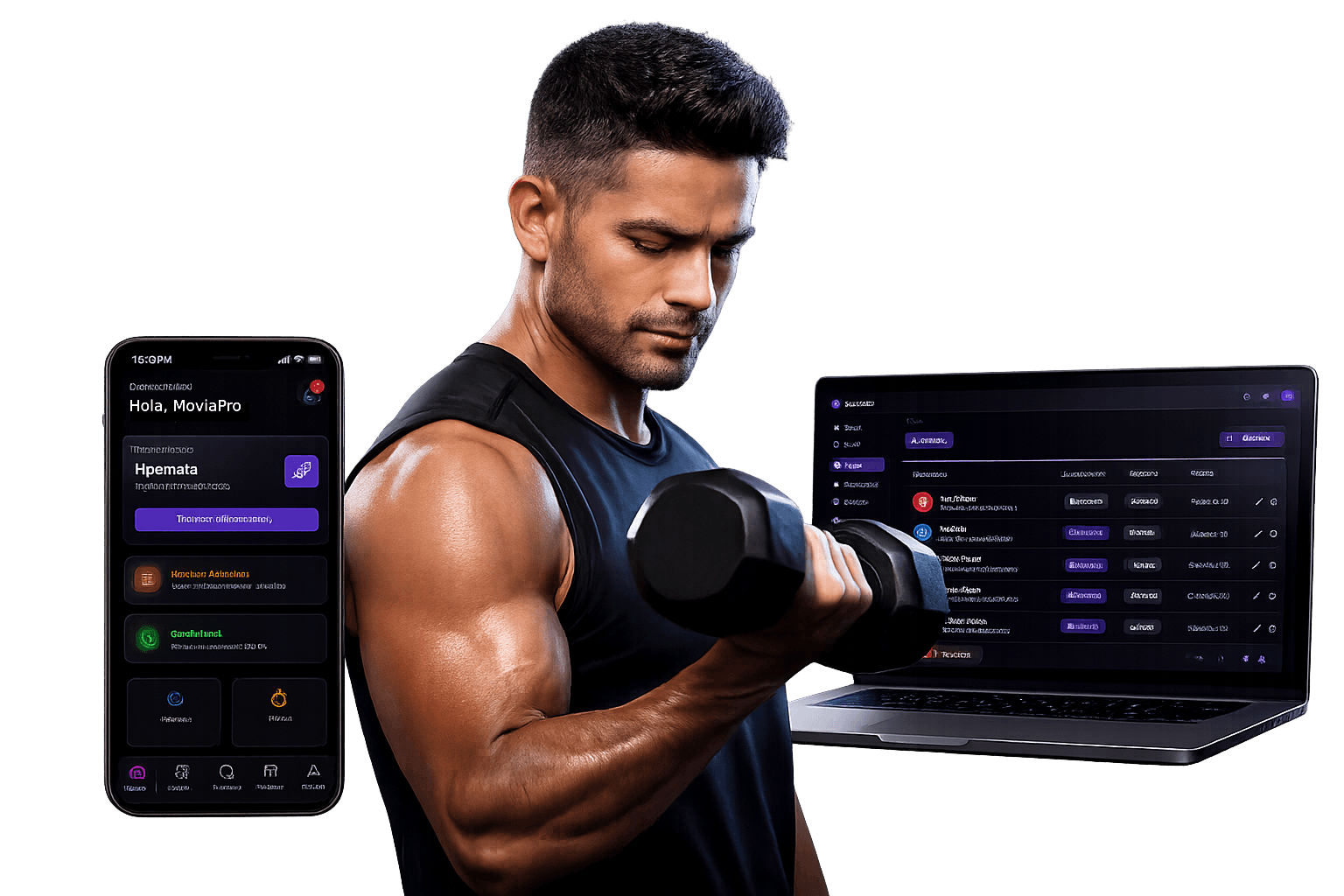 MoviaPro - Plataforma de gestión fitness